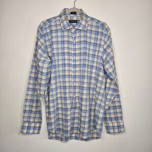 Peter Millar Men's Long Sleeve Summer Chambray Button Down Shirt. Size Large.